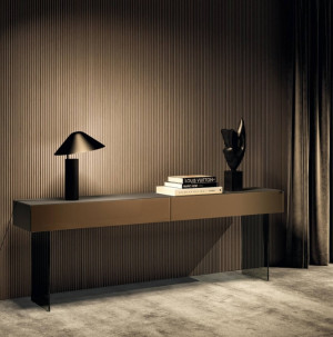Lago Console 36e8 Consolle 1366 aus Glas in Lackiert Matt oder xGlass