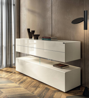 Lago Air Dresser Kommode 0674B Lackiert Matt Xglass oder Holz