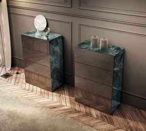 Lago Materia Dresser 2142 aus Glas Lackiert oder Matt mit Xglass