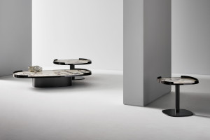 Bonaldo Couchtisch Gem mit Glas oder Keramikplatte