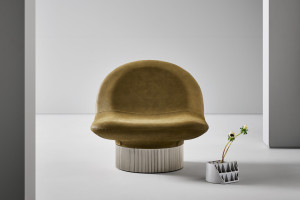 Bonaldo Amour Sessel Drehbar aus Stoff oder Leder