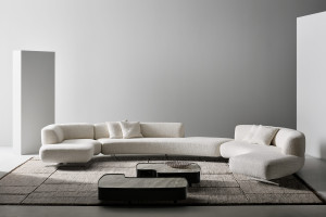Bonaldo Grant Sofa in verschiedenen Größen aus Stoff oder Leder
