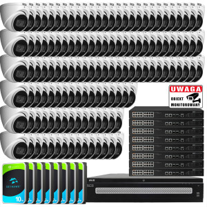 Zestaw do monitoringu 128x Kamera IP BCS-L-EIP25FSR5-AI1 IR 50m 80TB