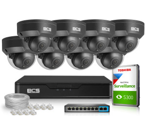 Zestaw do monitoringu 8x BCS-P-DIP25FSR3-Ai1-G 5Mpx IR 30m
