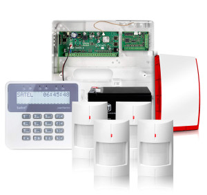 Alarm bezprzewodowy SATEL Perfecta 16-WRL 4x Czujka, LCD, Aplikacja, Powiadamianie GSM