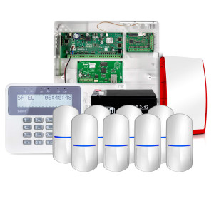System alarmowy SATEL Perfecta 16, 8x Czujka, LCD, Sygnalizator SP-4001 R, akcesoria