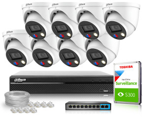Zestaw do monitoringu 8x IPC-HDW3549H-AS-PV-0280B-S4 5Mpx, 0.003 Lux, IR30m, WDR, Dahua
