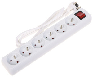 Listwa zasilająca PR-1.5M-6G-SW/W (6 GNIAZD) 1.3m