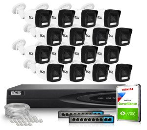 Monitoring IP BCS View 5Mpx 1TB H265 16x BCS-V-TIP16FSR3L3(2) 2.8mm IR 30m