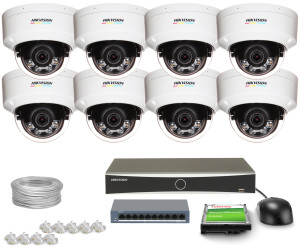 Zestaw do monitoringu 8x DS-2CD1147G2H-LIU, DS-7608NXI-K1(D) 2.8mm 4Mpx, IR 30m, Audio, Smart Hybrid Light Hikvision