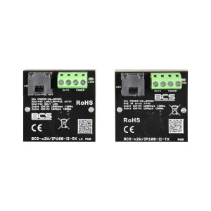 Zestaw aktywnych konwerterów do transmisji danych z sieci Ethernet oraz zasilania PoE BCS-X2W/IP100-II