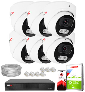 Zestaw do monitoringu IP KEEYO 6x LV-V-IP8M40DF-B-II 8Mpx IR 40m