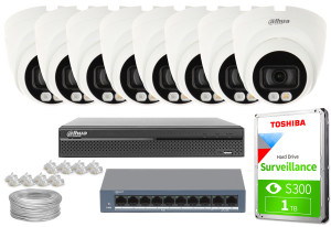 Zestaw do monitoringu 8x IPC-HDW1439V-A-IL-0280B 3.7Mpx Dahua