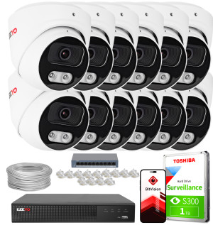 Zestaw do monitoringu IP KEEYO 12x LV-V-IP8M40DF-B-II 8Mpx IR 40m