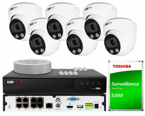 Zestaw do monitoringu KEEYO 6x LV-V-IP8M35AF 4K Funkcje Ai