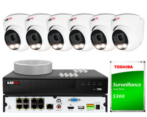Zestaw do monitoringu KEEYO 6x LV-V-IP5M3AF-DL 4K Funkcje Ai