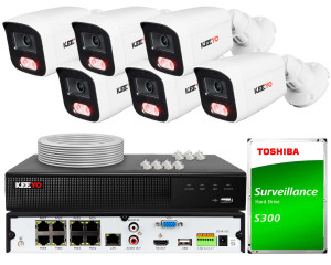 Zestaw do monitoringu KEEYO 6x LV-V-IP8M25TF-E, 4K, IR25m