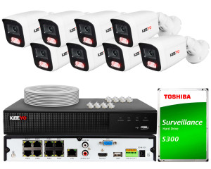 Zestaw do monitoringu KEEYO 8x LV-V-IP8M25TF-E, 4K, IR25m