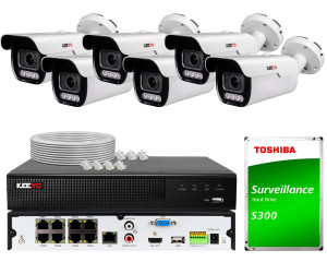 Zestaw do monitoringu KEEYO 6x LV-V-IP8M5AF-DL 8Mpx, motozoom