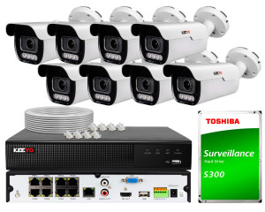 Zestaw do monitoringu KEEYO 8x LV-V-IP8M5AF-DL 8Mpx, motozoom