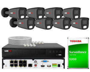 Zestaw do monitoringu KEEYO 8x LV-V-IP5M40TF-DL-G 5Mpx, hybrydowe doświetlenie IR/LED