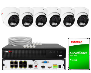 Zestaw do monitoringu KEEYO 6x LV-V-IP5M25DF-DL 5Mpx, hybrydowe doświetlenie IR/LED