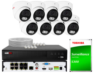 Zestaw do monitoringu KEEYO 8x LV-V-IP5M25DF-DL 5Mpx, hybrydowe doświetlenie IR/LED