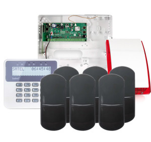 System alarmowy SATEL Perfecta 16, 6x Czujka PIR black, LCD, Aplikacja mobilna, Powiadamianie