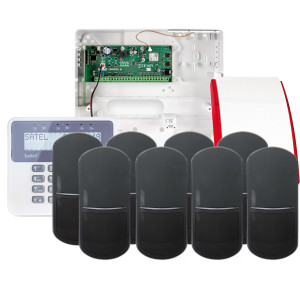 System alarmowy SATEL Perfecta 16, 8x Czujka PIR black, LCD, Aplikacja mobilna, Powiadamianie