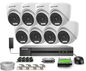 Zestaw do monitoringu Hikvision 8x DS-2CE76D0T-LPFS Smart Hybrid Light Full HD