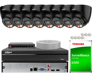 Zestaw do monitoringu IP Dahua 8x IPC-HDW1439V-A-IL-0280B Black 3.7Mpx
