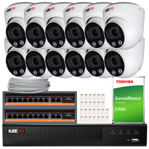 Zestaw do monitoringu KEEYO 12x LV-V-IP5M3AF-DL 4K Funkcje Ai