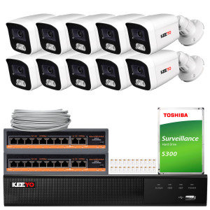 Zestaw do monitoringu KEEYO 10x LV-V-IP8M25TF-E, 4K, IR25m