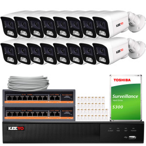 Zestaw do monitoringu KEEYO 16x LV-V-IP8M25TF-E, 4K, IR25m