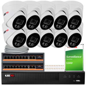 Zestaw do monitoringu KEEYO 10x LV-V-IP8M25DF-E 8Mpx, IR 25m