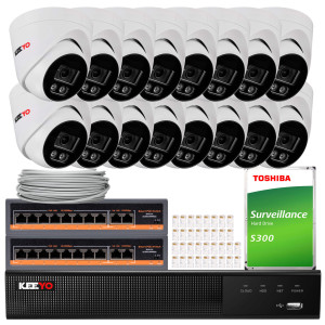 Zestaw do monitoringu KEEYO 16x LV-V-IP8M25DF-E 8Mpx, IR 25m