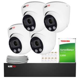 Zestaw do monitoringu KEEYO 4x LV-V-IP5M3AF-DL 4K Funkcje Ai