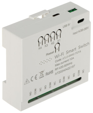 Inteligentny przełącznik ATLO-SW4C-TUYA Wi-Fi, Tuya Smart