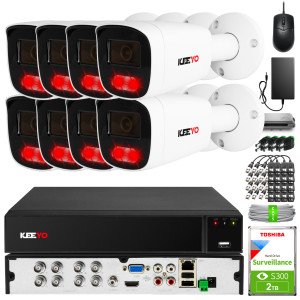Zestaw do monitoringu KEEYO 8x LV-E-AL8M25TF-B 8Mpx, IR 25m