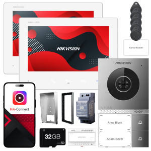 Zestaw wideodomofonowy Hikvision DS-KIS705EY, 2 monitory