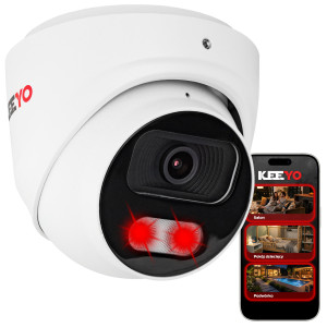 Kamera kopułowa IP KEEYO LV-V-IP8M40DF-B-II 8Mpx IR 40m