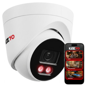 Kamera kopułowa IP KEEYO LV-V-IP8M25DF-E 8Mpx, IR 25m