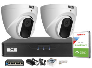Zestaw do monitoringu 2x BCS-P-EIP15FSR3 5Mpx IR 30m Starlight 1TB