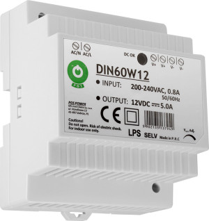 Zasilacz na szynę DIN DIN60W12 12V