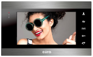 Monitor Eura VDA-01C5 czarny LCD 7'' AHD pamięć obrazów