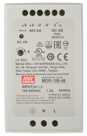 Zasilacz impulsowy MDR-100-48 MEAN WELL