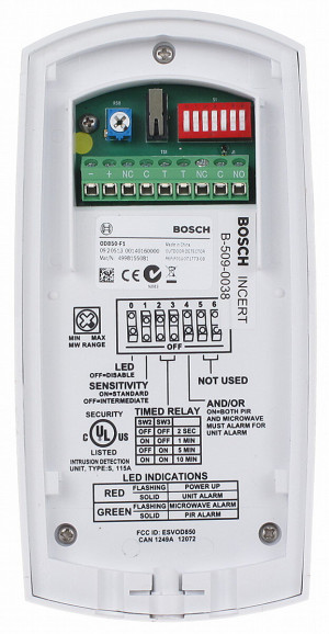 Zewnętrzna czujka dualna MIKROFALA   PIR OD850 BOSCH