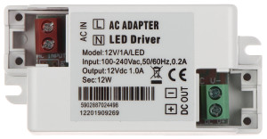Zasilacz impulsowy 12V/1A/LED