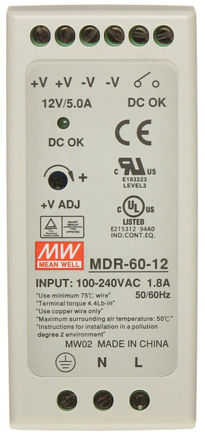 Zasilacz impulsowy MDR-60-12