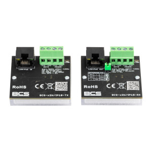 Zestaw aktywnych konwerterów do transmisji danych z sieci Ethernet oraz zasilania PoE BCS-X2W/IP10